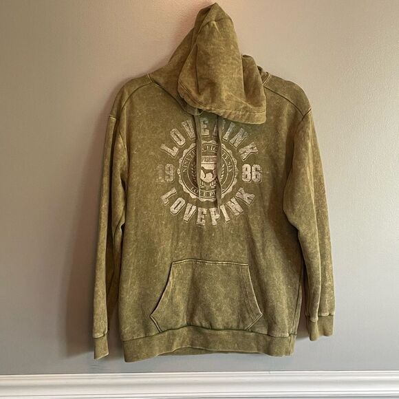 PINK Victoria's Secret Tops - Victorias Secret Pink Hoodie sweatshirt size XS Green marble tie dye women’s
